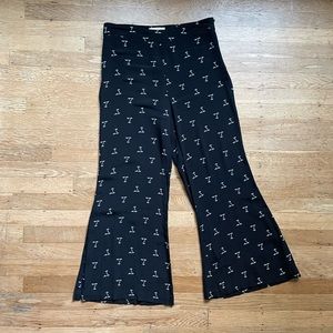 High waisted flair crepe pants UO